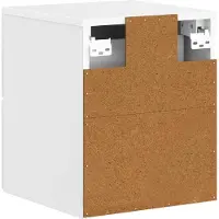 vidaXL Muurbevestigde Nachttafel Hoogglans Wit 34,5 x 33 x 40 cm