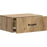 vidaXL Muurbevestigde Nachttafel Artisanaal eiken 49 x 34,5 x 20 cm
