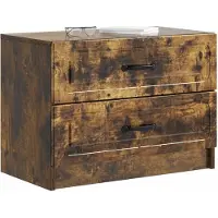 vidaXL Nachtkastje Gerookt eiken 62 x 34,5 x 44,5 cm Bewerkt hout