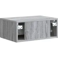 vidaXL Muurbevestigde Nachttafel Grijs sonoma 49 x 34,5 x 20 cm