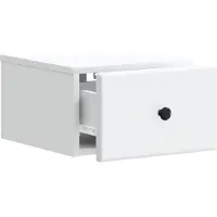 vidaXL - Muurbevestigde - Nachttafel - 2 - st - Wit - 34,5 - x - 33 - x - 20 - cm