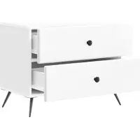 vidaXL Nachtkastje Hoogglans Wit 62 x 34,5 x 47,5 cm Bewerkt hout