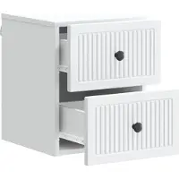 vidaXL - Muurbevestigde - Nachttafel - 2 - st - Wit - 33 - x - 34,5 - x - 40 - cm