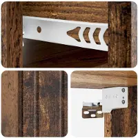 vidaXL Muurbevestigde Nachttafel met lade Oud hout 33 x 34,5 x 24 cm