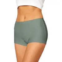 Merry Style HI-Leila Dames Zwembroek - Zwemshorts - Bikinibroekje - Elastische tailleband - Polyamide & Elastaan - Groen (70060) - 48
