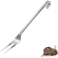 Westmark vleesvork Pro – roestvrijstalen vleesvork met lange tanden en ophanghaak – perfect voor barbecueën, braden en professionele keukens – zilver, 38 cm