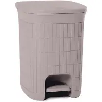 Stefanplast Pedaalemmer 'Domus' - 20 liter - Greige – Gerecycled kunststof