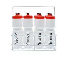 Precision Precisie waterfles set - Fleshouder met 8 sportflessen van 750 ml, wit