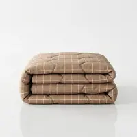 EazySleep Easy Dekbed Zonder Overtrek - Squares - Taupe 240 x 200 cm