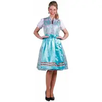 Thetru Dirndl Sonnhilde Volwassenen Vrouwen Licht Blauw Oktoberfest Maat 40