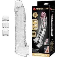 Pretty Love - Verlengende Penis Sleeve - 26 cm - Transparant