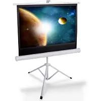 Pyle Projectiescherm met Statief – Handmatig Oprolbaar Projectiescherm met Auto Lock – 40 Inch - 4:3 Beeldverhouding - Draagbaar
