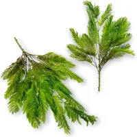 Inspiruj - Kunstplant - Groen-Bruin Boeket van Rubberachtige Varenbladeren - 73 cm
