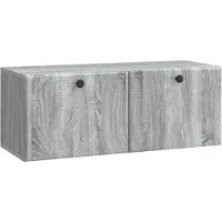 vidaXL Wandmontage TV-kast 78,5 x 31 x 30 cm Grijs Sonoma Bewerkt hout