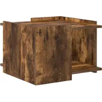 vidaXL Salontafel, gerookt eikenfineer, 50,5 x 50 x 33 cm, houtvezelplaat