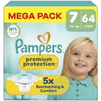 Pampers - Premium Protection - Maat 7 - Mega Pack - 64 luiers - 15+KG