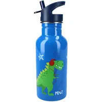 Vadobag Prêt Dino Drinkfles en Schoolbeker - Lichtblauw - Stainless Steel - 500 ml