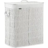 Beliani ARRAIAS - Wasmand - Wit - 100 l - Polyester