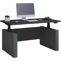 VCM Höhenverstellbarer Schreibtisch, stufenlos 71-120 cm elektrisch höhenverstellbar, Computerisch Maße 140x80, Bürotisch Salia