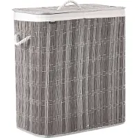 Beliani ARRAIAS - Wasmand - Grijs - 100 l - Polyester