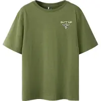 Name it Shirt 'NKMHansy' grijs / kaki / olijfgroen / wit