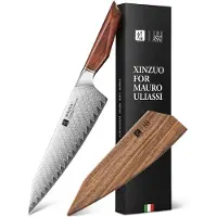 Xinzuo x Uliassi – Koksmes Damascus 21 cm – Professioneel Keukenmes – Xing Series – Mauro Uliassi (3-sterren Michelin chef)