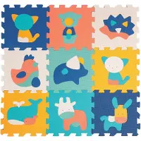 Ludi - Play mat with animals (9 pcs) - LU10023