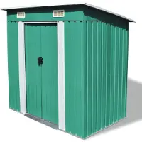 vidaXL Tuinhuizen, groen, metaal