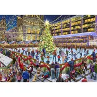 Bluebird Puzzle Christmas Skating 1000 stukjes