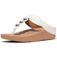 Original Brands Fino mirror-dome leather toe-post sandals