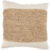 Bazar Bizar Raffia Stempel Kussenhoes | katoen beige 50x10x50 cm kussenhoezen | NADUVI