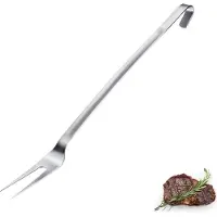 Westmark vleesvork Pro – roestvrijstalen vleesvork met lange tanden en ophanghaak – perfect voor barbecueën, braden en professionele keukens – zilver, 50 cm