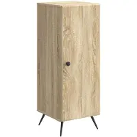 vidaXL Dressoir Sonoma Eiken 33 x 34,5 x 90 cm Bewerkt hout