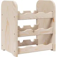 vidaXL Wijnrek 33x25x37 cm massief grenenhout