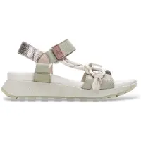 Hispanitas Dames Ambar veelkleurige sandalen (40), Leer, 3 tot 5 cm, Klittenband, Casual, Groen CHV264869