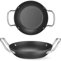 Super Merchant Serveerpan – Carbon Staal – Ø164x195 mm – Ovenbestendig tot 250°C – Ergonomische Handgrepen
