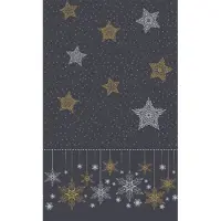 Duni Tafelkleed Snowstars Black Zwart 138 X 220 Cm
