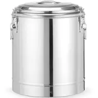 Super Merchant geisoleerde transportcontainer - rvs - warmhouden - 36 l - 40x50 cm - zilver - horeca