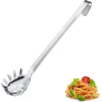 Westmark spaghettilepel Pro – roestvrijstalen pastalepel met ronde tanden – praktische pastalepel voor spaghetti, pasta en dergelijke – zilver, 39,5 cm