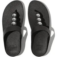 Original Brands Fino mirror-dome leather toe-post sandals