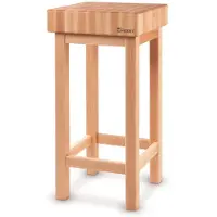 Super Merchant Hakblok op Houten Onderstel | 50x40x(H)15cm - Onderstel hoogte: 70cm