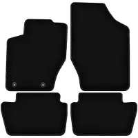 Super Merchant zwarte veloursmatten voor: Peugeot 307 hatchback, stationwagen, SW (2001-2009)