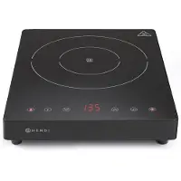 Super Merchant Inductiekookplaat 2000W Black Line, RVS, 37,3(b)x29,3(d)x5,6(h)cm, 239391