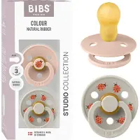 BIBS Colour Schnuller - Gr. 3 - 2er-Pack - Rund - Blush Mix - - 18+ mt - Schnuller