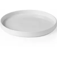 Hendi Bord met hoge rand – wit porselein – Ø240 mm – stapelbaar design