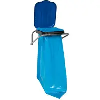 GSG24 Wandgemonteerde afvalsorteerhouder, blauw - 120L zakken