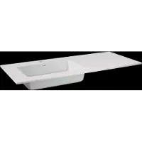 Storke Bilia asymmetrisch linkse wastafel glanzend composiet marmer 120 x 52 cm combinatie kast 45 cm