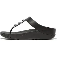 Original Brands Fino mirror-dome leather toe-post sandals