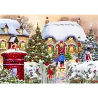 Bluebird Puzzle , Winterhuisje - Puzzel met 1000 stukjes