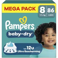 Pampers - Baby Dry - Maat 8 - Mega Pack - 86 stuks - 17+KG